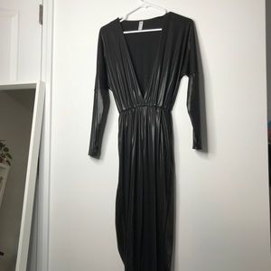 American Apparel Metallic Black Jumpsuit